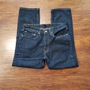 Levi's 514 mens dark wash boot cut jeans